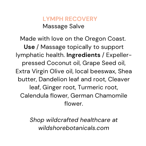 LYMPH RECOVERY Massage Salve