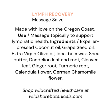 LYMPH RECOVERY Massage Salve